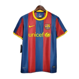 Camisa Barcelona Retrô 2010/2011 Azul e Grená - Nike
