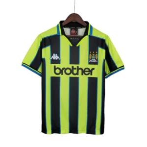 Camisa Manchester City Retrô 1998/1999 Amarela e Preta - Kappa