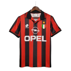 Camisa Retrô AC Milan 1996/1997 - Masculina Lotto - Vermelha e preta