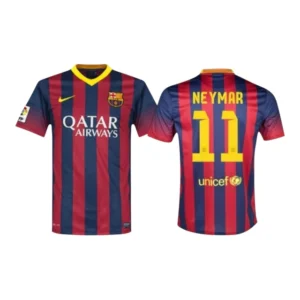 Camisa Retrô Barcelona I 2013/14 - Masculina Nike - Azul e vermelha com detalhes em amarelo
