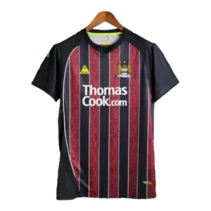 Camisa Retrô Manchester City II 07/08 - Masculina - Preta com detalhes em vermelho