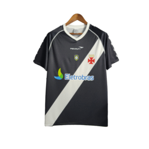 Camisa Retrô Vasco da Gama I 2010 - Penalty Masculina - Preta com detalhes em branco e com patrocínio