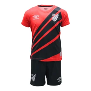Kit Infantil Athletico Paranaense I 24/25 - Umbro - Vermelho e preto