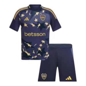 Kit Infantil Boca Juniors III 25/26 - Adidas - Azul com detalhes em amarelo