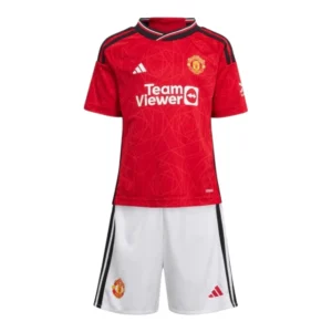 Kit Infantil Manchester United I 23/24 - Adidas - Vermelho