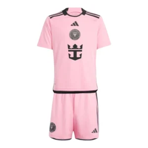 Kit Infantil Inter Miami II 24/25 - Adidas - Rosa com detalhes em preto