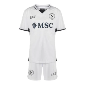 Kit Infantil Napoli II 24/25 - EA7 - Branco com detalhes em azul