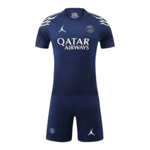 Kit Infantil Paris Saint-Germain Treino 25/26 - Jordan - Azul com detalhes em branco