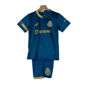 Kit Infantil Porto III New Balance 23/24 - Azul com detalhes em dourado
