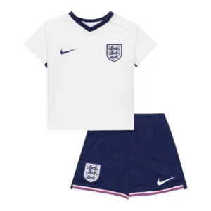 Kit Infantil Seleção da Inglaterra I 23/24 - Nike - Branco com detalhes em azul e vermelho