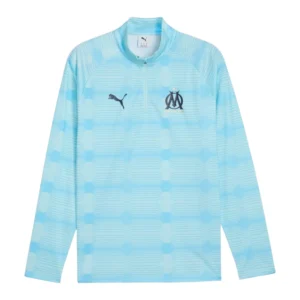 Camisa Olympique Marseille Pre-jogo II 25/26 manga longa - Torcedor Puma Masculina - Azul