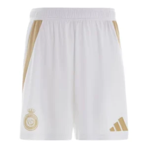 Shorts Al-Nassr III 24/25 - Masculino Adidas - Branco com detalhes em dourado