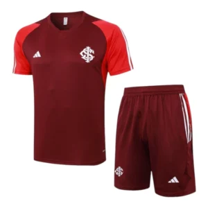 Kit Treino adulto - Camisa e Shorts - Internacional Adidas 24/25 - Vermelho