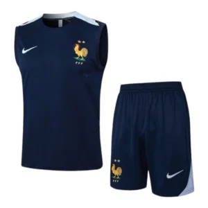 Kit Treino adulto - Camisa e Shorts - Seleção França Nike 24/25 - Azul