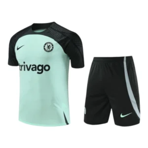 Kit Treino adulto - Camisa e Shorts - Chelsea Nike 23/24 - Verde e preto