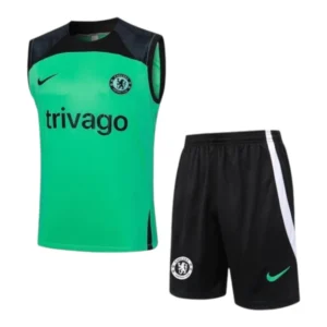 Kit Treino adulto - Camisa e Shorts - Chelsea Nike 23/24 - Verde e preto com detalhes em branco