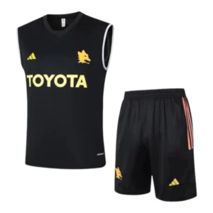 Kit Treino adulto - Camisa e Shorts - Roma Adidas 23/24 - Preto