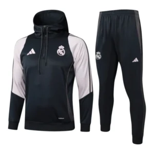 Conjunto Real Madrid Treino 25/26 - Masculino Adidas - Preto e cinza