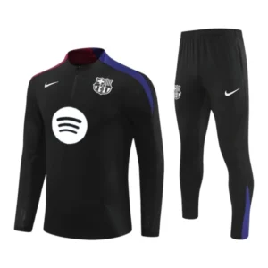 Conjunto Barcelona Treino 25/26 - Masculino Nike - Preto com detalhes em azul e vermelho