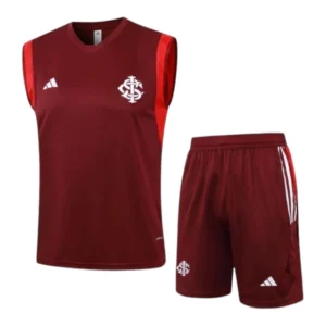 Kit Treino adulto - Camisa e Shorts - Internacional Adidas 24/25 - Vermelho