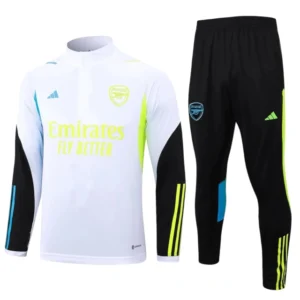 Conjunto Arsenal Treino 23/24 - Masculino Adidas - Branco com detalhes em amarelo e azul