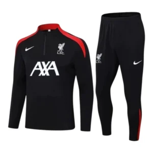 Conjunto Liverpool Treino 24/25 - Masculino Nike - Preto com detalhes em vermelho