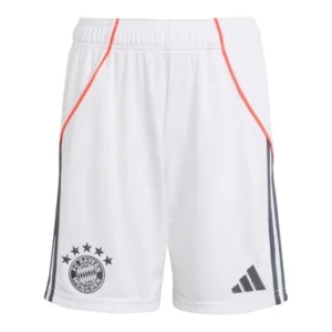 Short Bayern de Munique II 25/26 - Masculino Adidas - Branco com detalhes em laranja e cinza