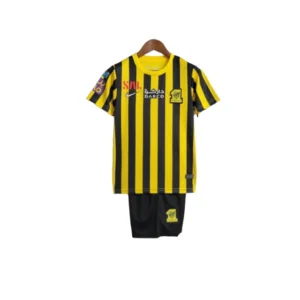 Kit Infantil Al Ittihad I 23/24 - Nike - Amarelo e preto