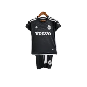 Kit Infantil Maccabi II 23/24 - Adidas - Preto com detalhes em branco