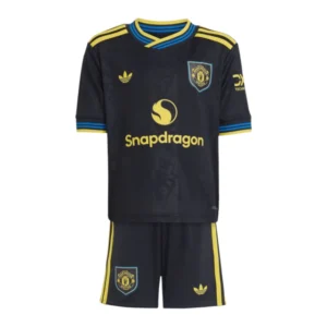 Kit Infantil Manchester United III 25/26 - Adidas - Preto