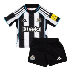 Kit Infantil Newcastle I 23/24 - Adidas - Branco e preto