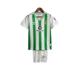 Kit Infantil Real Betis Home 23/24 - Hummel - Branco e Verde