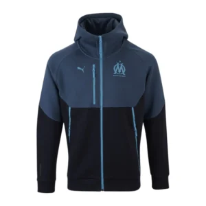 Jaqueta Corta-Vento Olympique Marseille 25/26 - Puma - Azul e preta