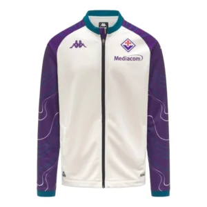 Jaqueta Corta-Vento Fiorentina 25/26 - Kappa - Branca e roxa