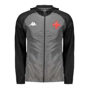 Jaqueta Corta-Vento Vasco da Gama 25/26 - Kappa - Cinza e preta
