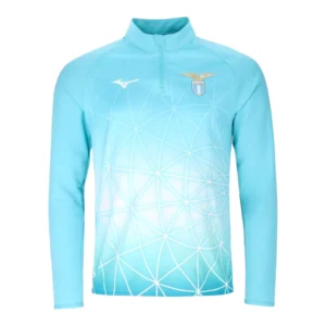Camisa Lazio Pré-jogo 25/26 manga longa - Torcedor Mizuno Masculina - Azul