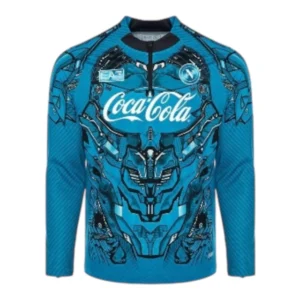 Camisa Napoli Treino 25/26 manga longa - Torcedor EA7 Masculina - Azul