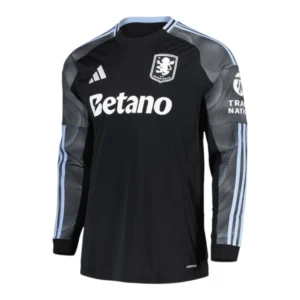 Camisa Aston Villa II 25/26 manga longa - Torcedor Adidas Masculina - Preta