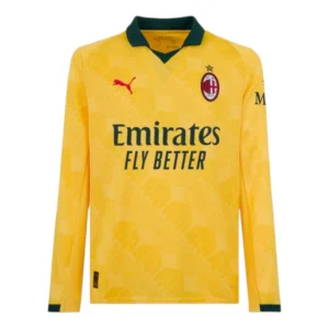 Camisa AC Milan III 25/26 manga longa - Torcedor Puma Masculina - Amarela com detalhes em verde