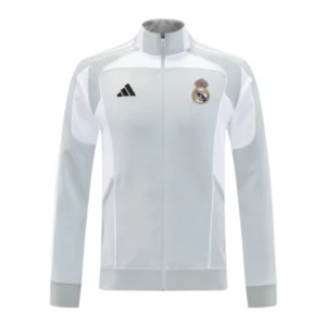 Jaqueta Corta-Vento Real Madrid Treino 25/26 - Masculina Adidas - Cinza