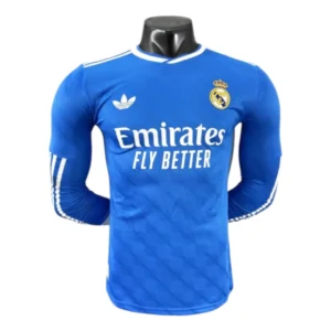 Camisa Real Madrid III 25/26 manga longa - Jogador Adidas Masculina - Azul