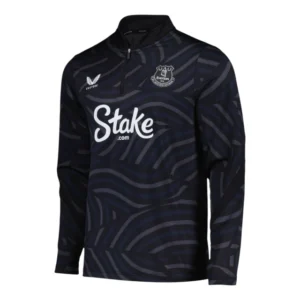 Camisa Everton Pré-jogo III 25/26 manga longa - Torcedor Castore Masculina - Preta e cinza