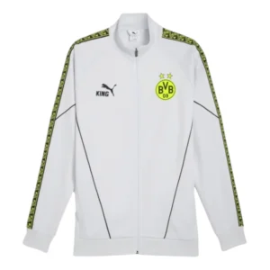 Jaqueta Corta-Vento Borussia Dortmund Treino 25/26 - Masculina Puma - Cinza