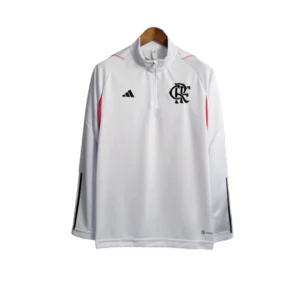 Camisa Flamengo Manga Longa 23/24 Torcedor Adidas Masculina - Branco