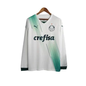Camisa Palmeiras II 23/24 manga longa - Torcedor Puma Masculina - Branca com detalhes em verde