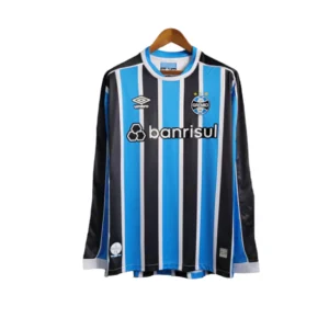 Camisa Grêmio I 23/24 manga longa - Torcedor Umbro Masculina - Azul e preta