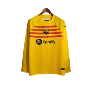 Camisa Barcelona IV 23/24 manga longa - Torcedor Nike Masculina - Amarela