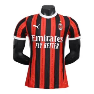 Camisa AC Milan I 24/25 - Jogador Puma Masculina - Vermelha e preta