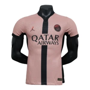 Camisa Paris Saint-Germain III 24/25 - Jogador Jordan Masculina - Rosa com detalhes em azul