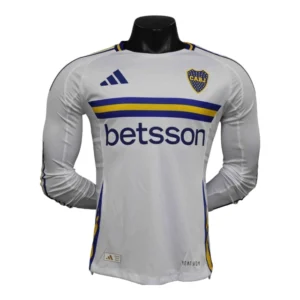 Camisa Boca Juniors II 24/25 manga longa - Jogador Adidas Masculina - Branca com detalhes em azul e amarelo